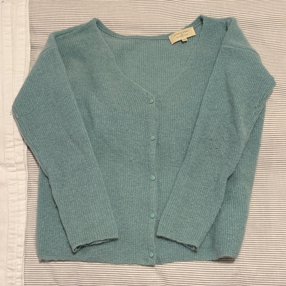 Sézane Barry Cardigan Light Green
